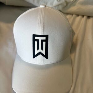 Nike White Hat with Black Tiger Woods logo
